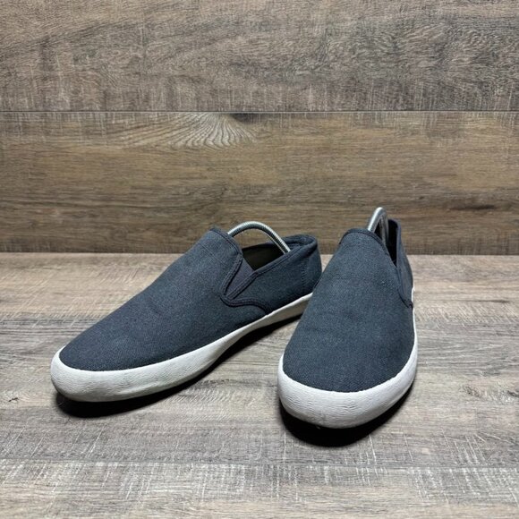 SeaVees Baja Gray Linen Canvas Slip On Sneaker Men's Size 10 - Picture 1 of 7